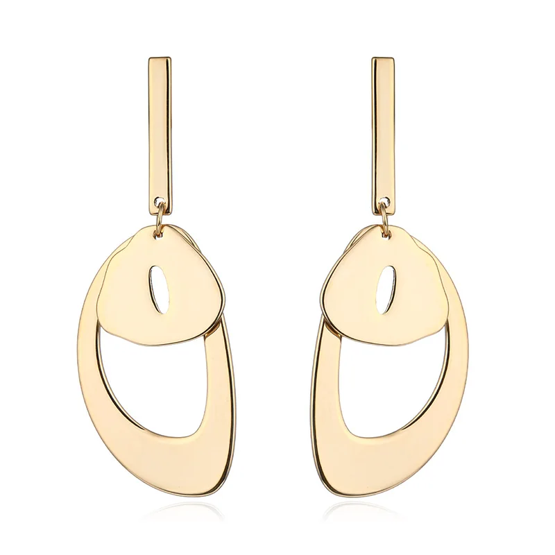 

Irregular Pendant Drop Earrings For Women Gold Silver Color Copper Female Dangle Hanging Earring Fashion Ear Jewelry Brincos