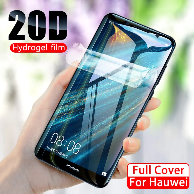 20D Гидрогелевая пленка для huawei Honor 8X10 9 Lite 7A полное покрытие для huawei mate 20 Lite P Smart Honor 20 Pro 20i 10i не стекло