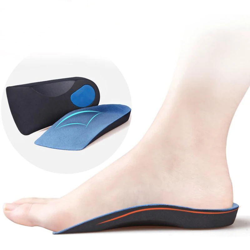 Half arch support orthopedic insoles for flat foot correct 3/4 length ...