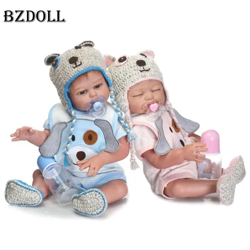 50 см полностью силиконовый корпус Reborn Seeping Babies Doll Toys 20 дюймов новорожденный