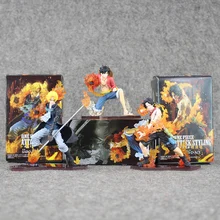 9 14cm 3Pcs Lot New Hot Japan Anime One Piece DXF Luffy Ace Sabo PVC Action