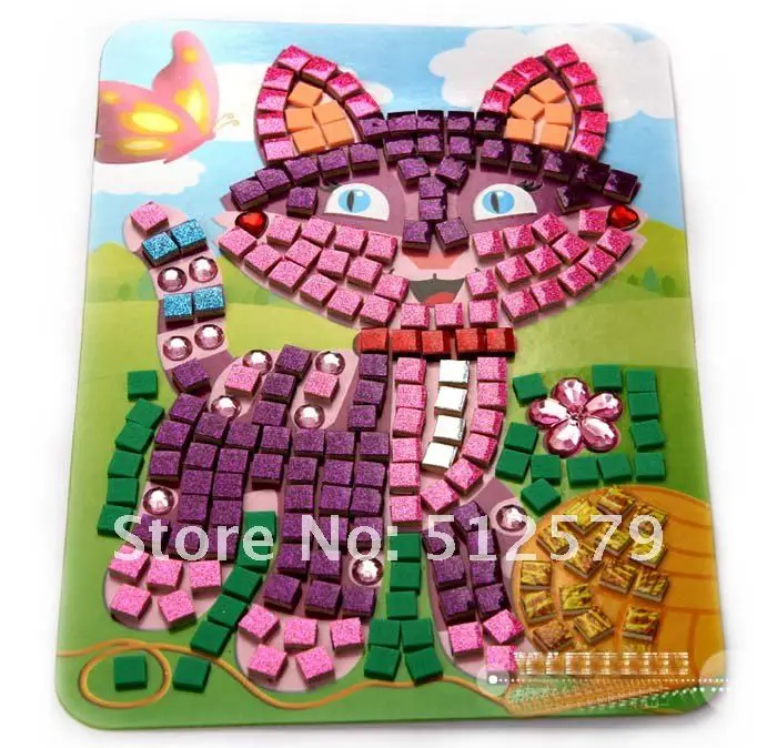 

Eva Mosaics Sticky Puzzle Kit for Kids Educational Colored Sticker Girl Or Boy Handmade DIY Toy