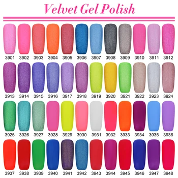 

3pcs Uv/Led Lamp Soak off Matte Effect Velvet Nail Gel UV Color Gel Lacquer
