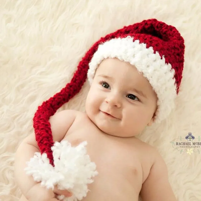 Горячая Распродажа, шапка ручной вязки, праздничная Рождественская шапка, зимние шапки для маленьких мальчиков и девочек, милая шапочка, рождественский подарок