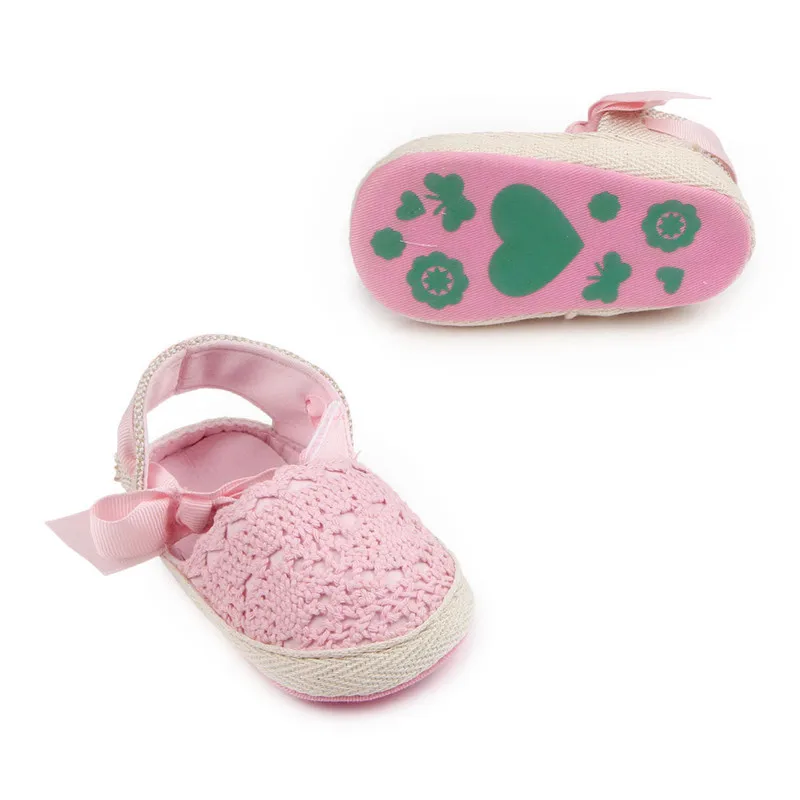Весенне-летние льняные открытые сандалии для маленьких девочек мягкая детская дышащие сандалии обувь новорожденного противоскользящая подошва