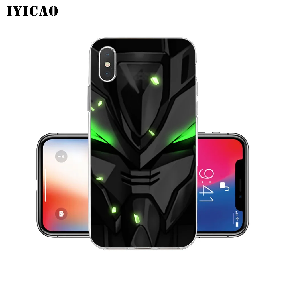 IYICAO Gundam Мягкий силиконовый чехол для iPhone X XR XS MAX 6 6s 7 8 Plus 5 5S SE TPU