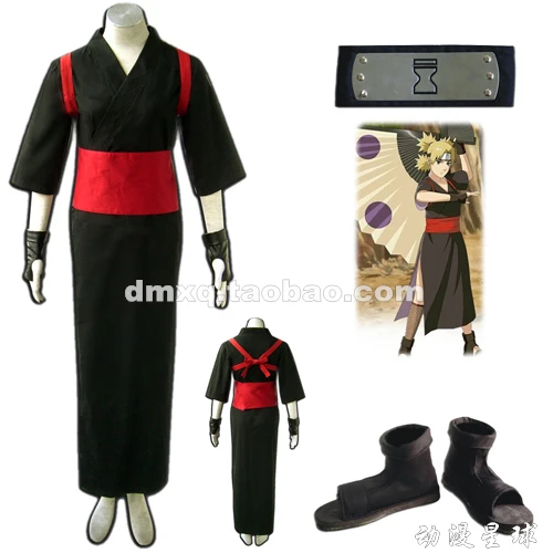 Free DHL Shipping Naruto Shippuden Naruto font b Cosplay b font Temari Black font b Womens