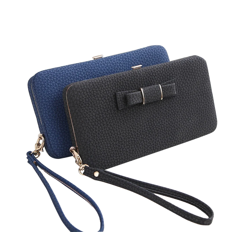 Sansarya 8 Colors Lichee Pattern font b Women s b font PU Leather Clutch Hasp font