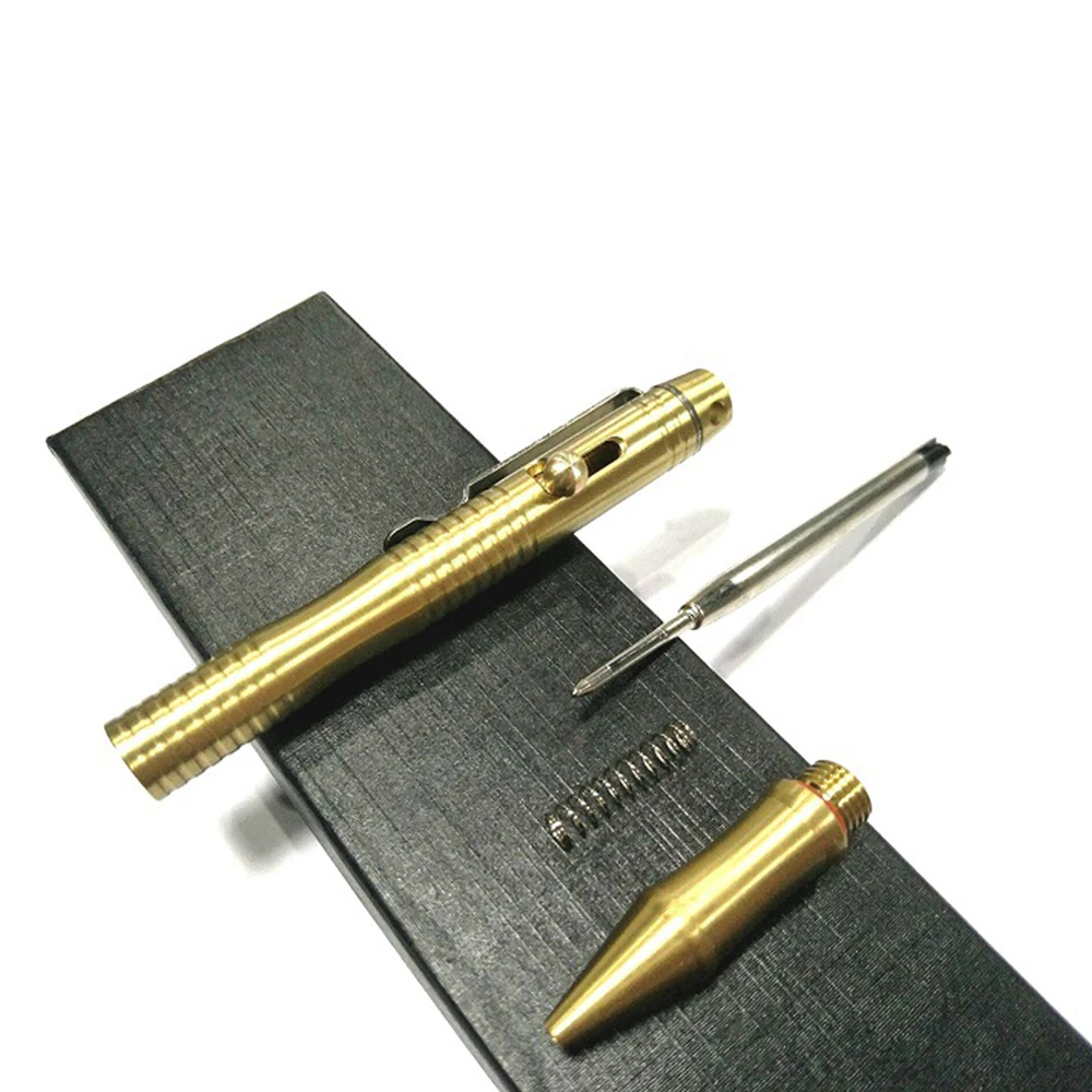 High-Quality-Handmade-vintage-Brass-gift-sign-pen-Gel-ink-pen-with-clip-Black-ink (2)