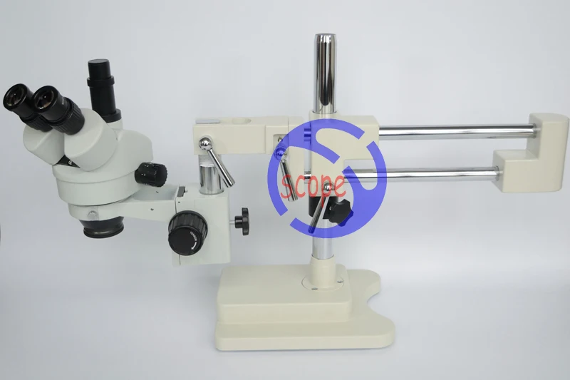 FYSCOPE  7X-45X! Double Boon Stand Stereo Zoom trinocular Microscope WF10X/20mm eyepiece