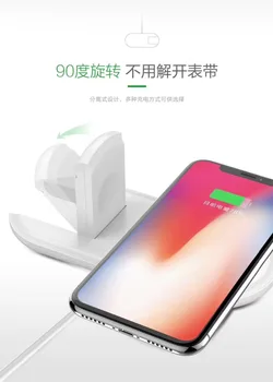 

2 in 1 Fast Wireless Charger for iPhone Watch 1 2 3 Fast Wireless Charging for iPhone X XS MAX XR Watch Phone Charger