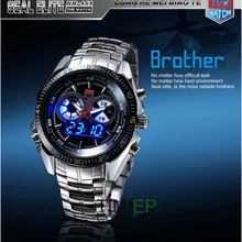 TVG, мужские часы высокого качества из нержавеющей стали, модный синий светодиодный указатель, мужские часы s 30AM, водонепроницаемые спортивные часы