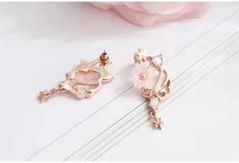 

Cherry Blossom Shape Ear Ring Necklace Pink Set Earrings Fans Girl Friend Gift Collection Gift Drop Ship
