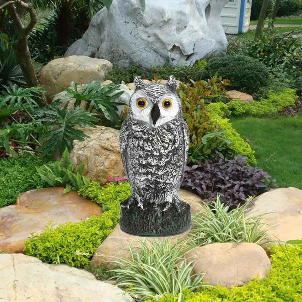 

Fake Owl Decoy Hunting Deterrent Bird Cat Crow Scarer Repeller for Garden YU-Home