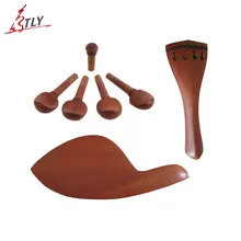 High Quality One Set of Violin Chin Rest Drawplates Knob Violin Tailpiece and Pegs Jujube Accessories 4/4 3/4 1/2 1/4 Size