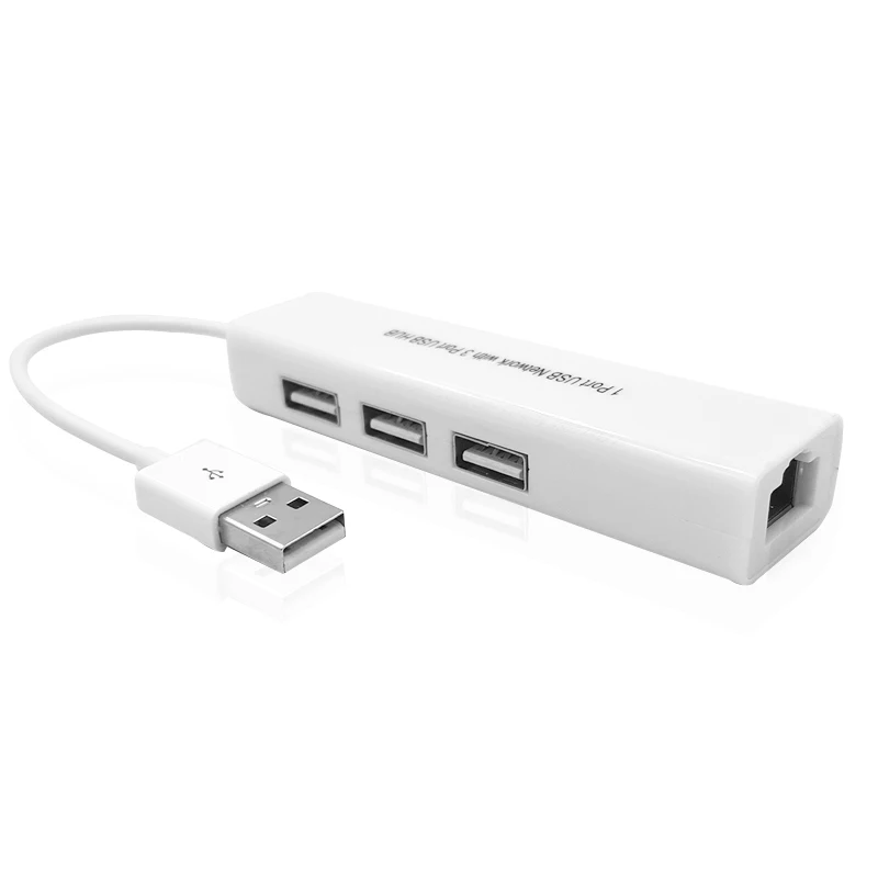 USB 2.0 HUB splitter to RJ45 LAN Adapter Network Card Ethernet 100Mbps With 3 Port for Android tablets PC computer | Компьютеры и офис