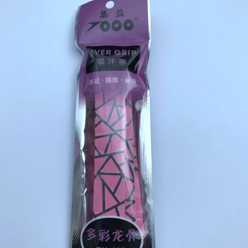 Chich Geometric Pattern Sticky Feel Tennis Racket Overgrip 1PC Pink