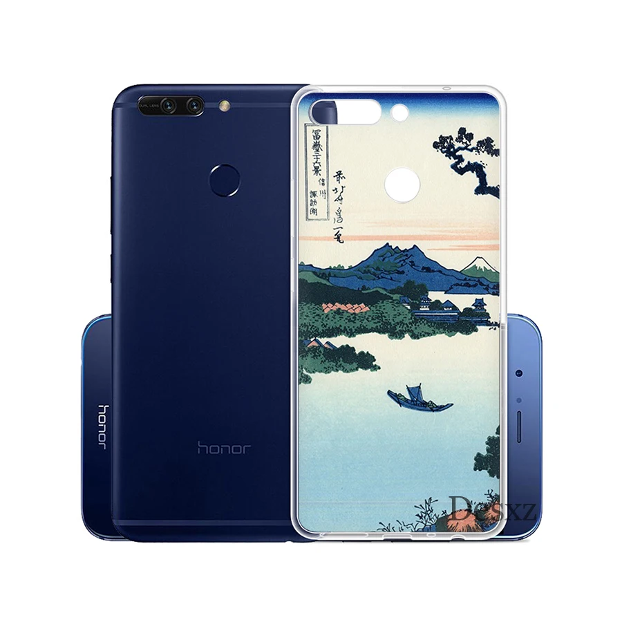 Мягкие ТПУ чехол для телефона Hokusai большая волна от канагава чехол для huawei Honor 6A 7A 7X 7C 8X8 9 10 Lite в виде ракушки