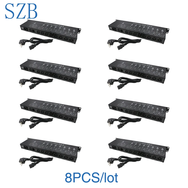 Сплиттер SZB DMX512 8 шт. усилитель светового сигнала каналов распределитель DMX для