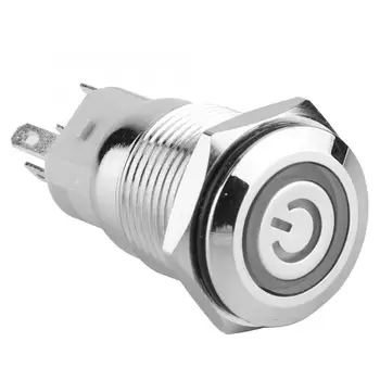 

rocker switch 40pcs 16mm Metal Momentary Push Button Switch Auto Reset Flat Head 24V LED Light 5-Pin rotary switch