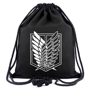

Drawstring Bag of Anime Attack On Titan String Backpack Men Women Shoulder Bag Sport Storage Bag