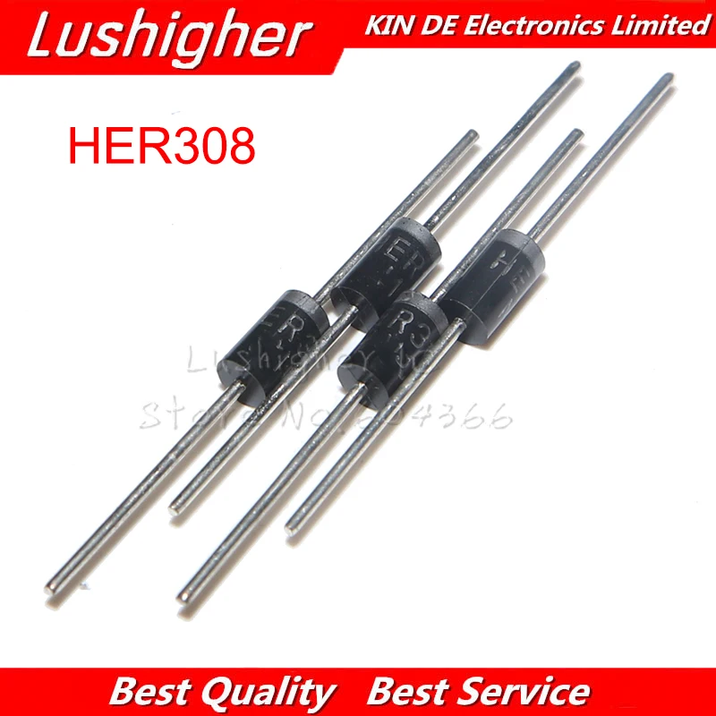 20PCS HER308 3A 1000V Fast Recovery Diodes | Электронные компоненты и принадлежности
