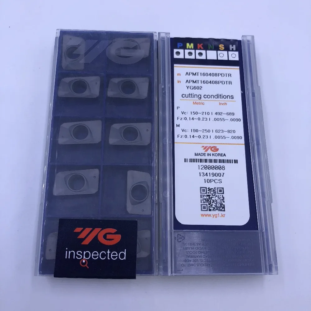 Free Shipping APMT160408PDTR YG602 Original Korea YG Carbide Inserts Drilling Tool Lathe Tools
