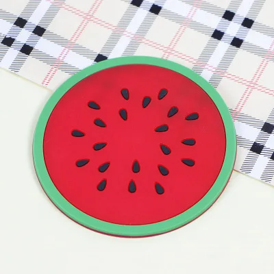 Colourful Silicone Dining Table Cup Mats Creative Non-slip Kitchen Accessories Mat Cups Heat Insulation Teacup Cushion