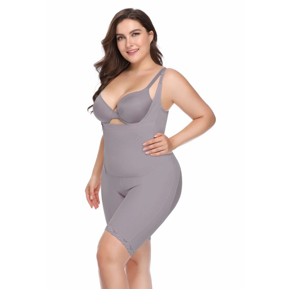 Корректирующее белье Для женщин Full Body Shaper корректирующее утягивающее белье корсет формирователь с открытой промежностью, уменьшая Ремни боди корсет моделирования ремень 6XL