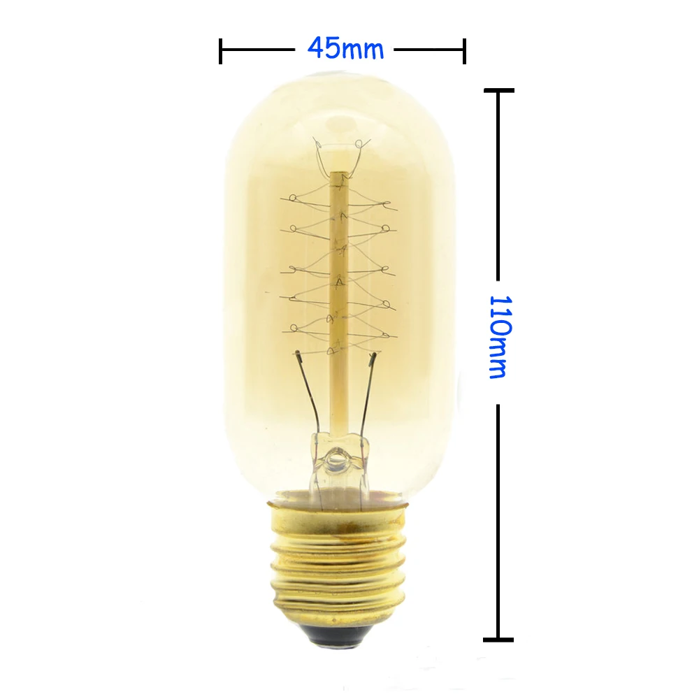 40 Вт/60 W 220V E27 Edison светильник шарик из углеродистой стали катод Эдисон Ретро Винтаж можно использовать энергосберегающую лампу или светодиодную лампочку) ST64/ST58/A19/T45/G80/G95/G125/T300