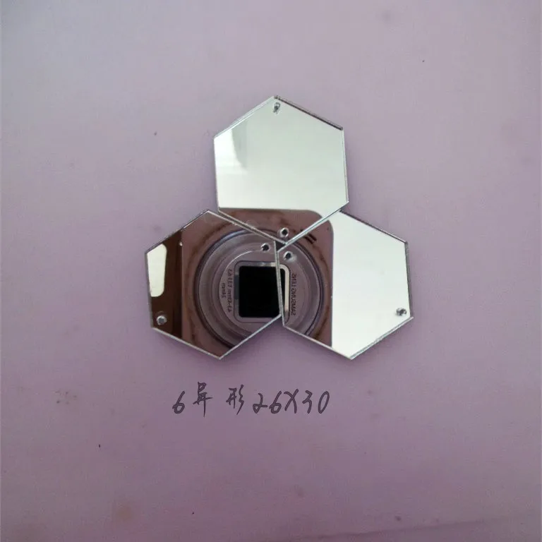 

30pc/lot Hexagonal Acrylic Mirror Sew on Rhinestones Flat Back Acrylic Sew on Stone for Dress Decoration
