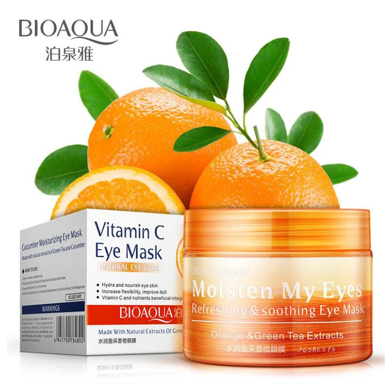 36 шт./бутылка BIOAQUA Orange увлажняющая маска для глаз освежающий успокаивающий питает