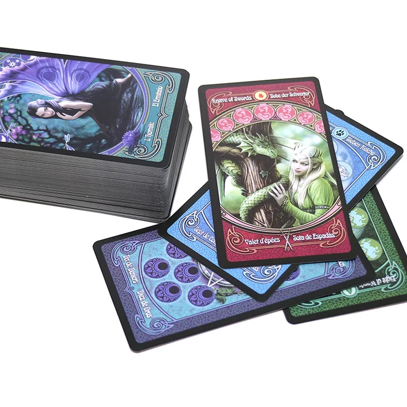 

2019 tradition tarot cards deck board game 4 language version divination fate use cards game