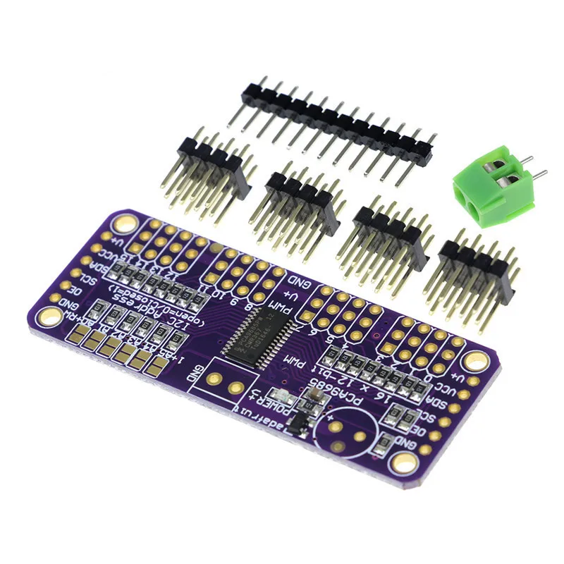 

16 Channel 12-bit PWM/Servo Driver-I2C Interface PCA9685 for Raspberry Pi Shield Module Servo Shield for arduino Diy Kit
