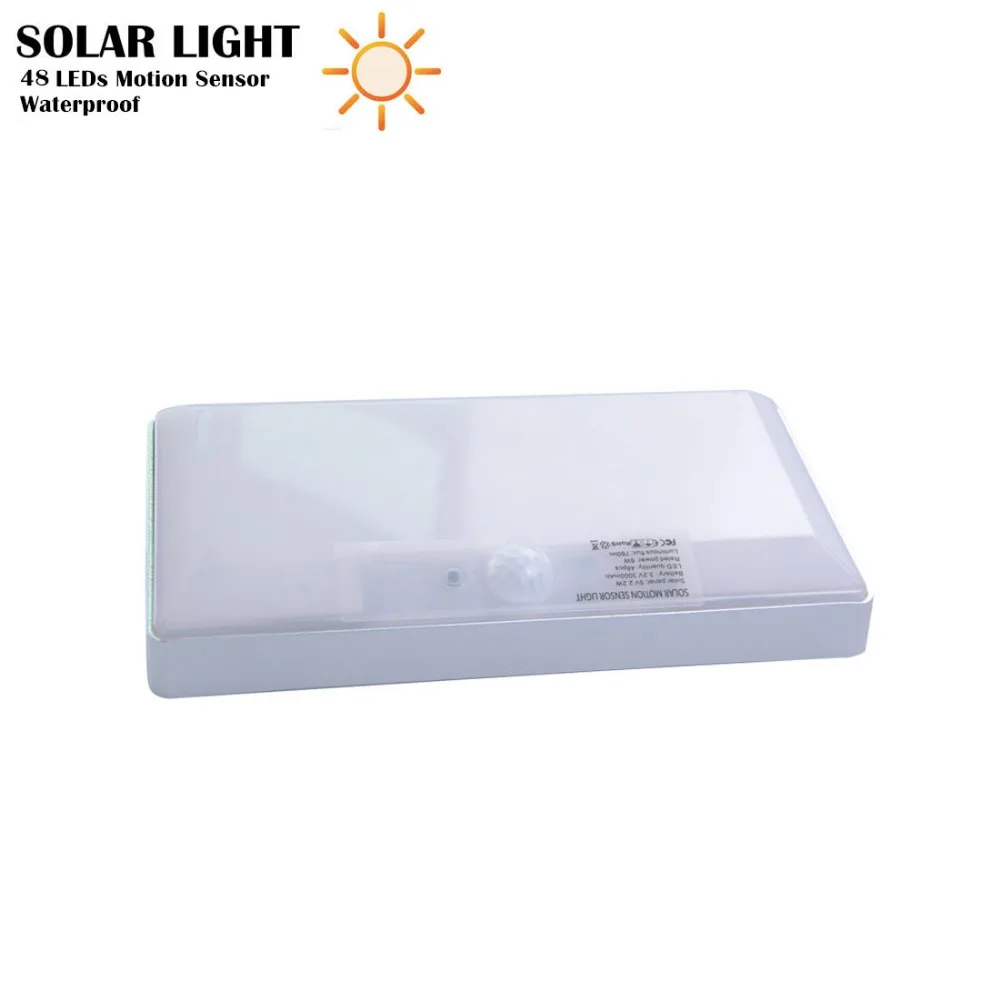 

LED Solar Light Outdoor PIR Motion Sensor Waterproof Solar Panels 760lm 48 LED Solar-Powered Lamps for Garden Decoration