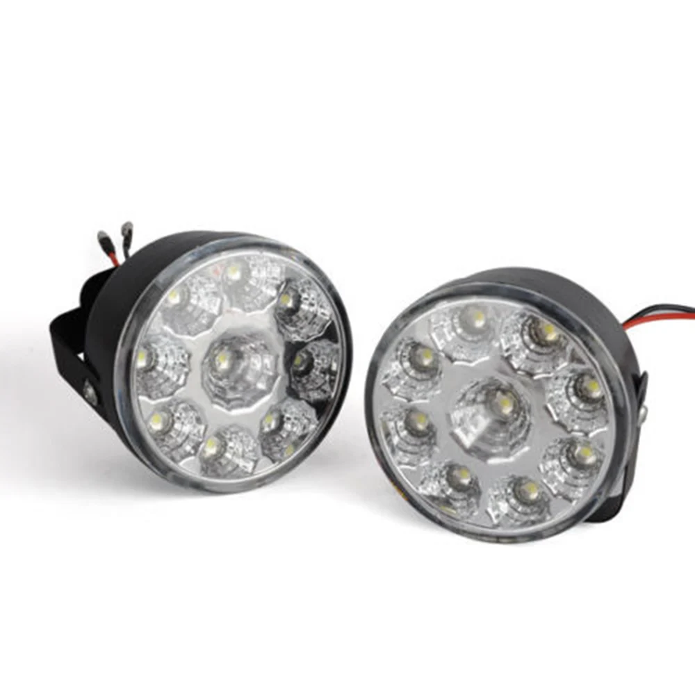 Liplasting 2PCS 27W Daytime Driving Running Lights Round 12V Work Lamps Car LED Lights High