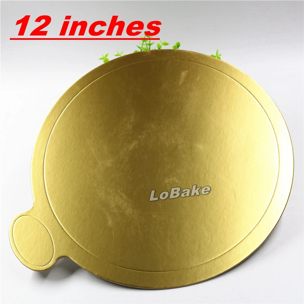 (10pcs/pack) 12 inches gold colored round paper cake place mat cupcake bread placemats baking