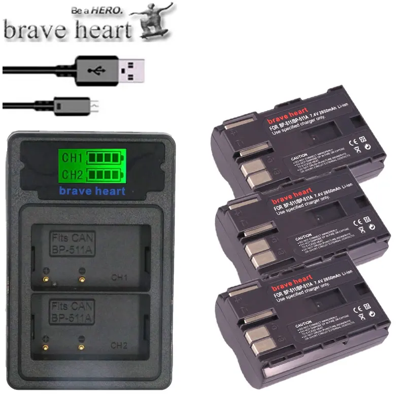 МА/ч. аккумулятор BP-511A BP 511 511A BP511 BP-511 Батарея для Canon 300D 10D 20D 30D 40D 50D PowerShot G1 G2 G3 G5 G6 90 90IS камера