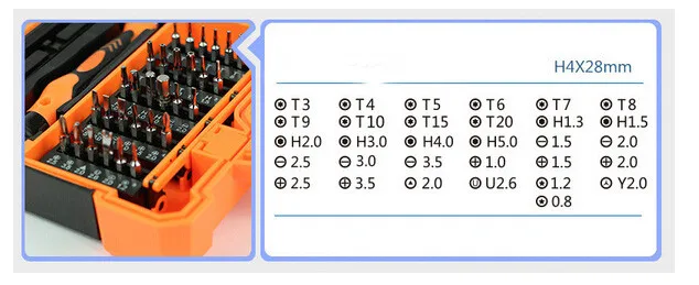 45 in1 ремонт электроники инструменты набор комплект нескольких Биты Набор отверток с помощью пинцета для ноутбука ремонт мобильного телефона и планшета инструмент