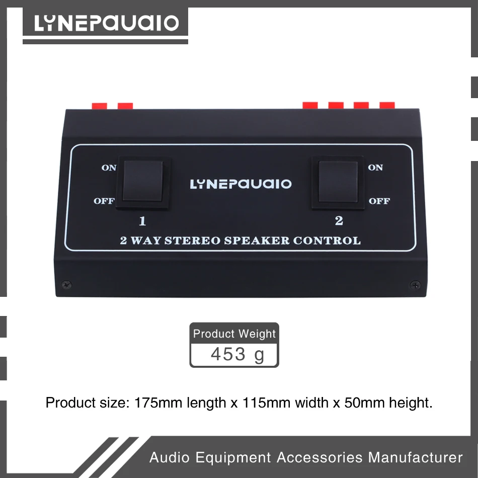 Amplifier Speaker Passive Switcher 2 Channel Stereo Distributor Selector Control 3