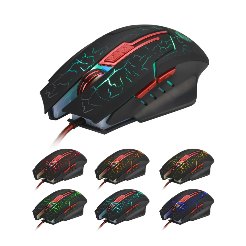 HXSJ Professional Wired Gaming Mouse 5600DPI Adjustable 6 Buttons Cable USB LED Optical Gamer Mouse For PC Computer Laptop Mice HXSJ Professional Wired Gaming Mouse 5600DPI Adjustable 6 Buttons Cable USB LED Optical Gamer Mouse For PC Computer Laptop Mice