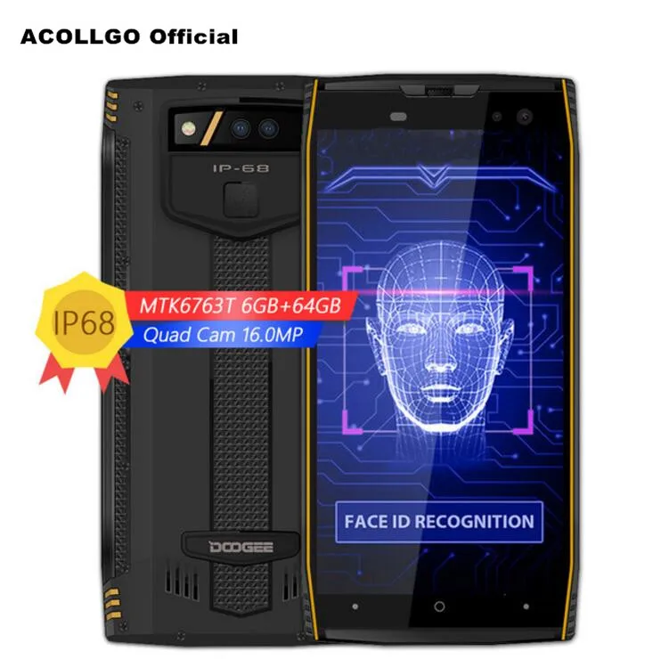 DOOGEE S50 5 7 &quot18:9 полный Экран MTK6763T Octa Core 2 ГГц 16MP четыре Камера 6 ГБ Оперативная