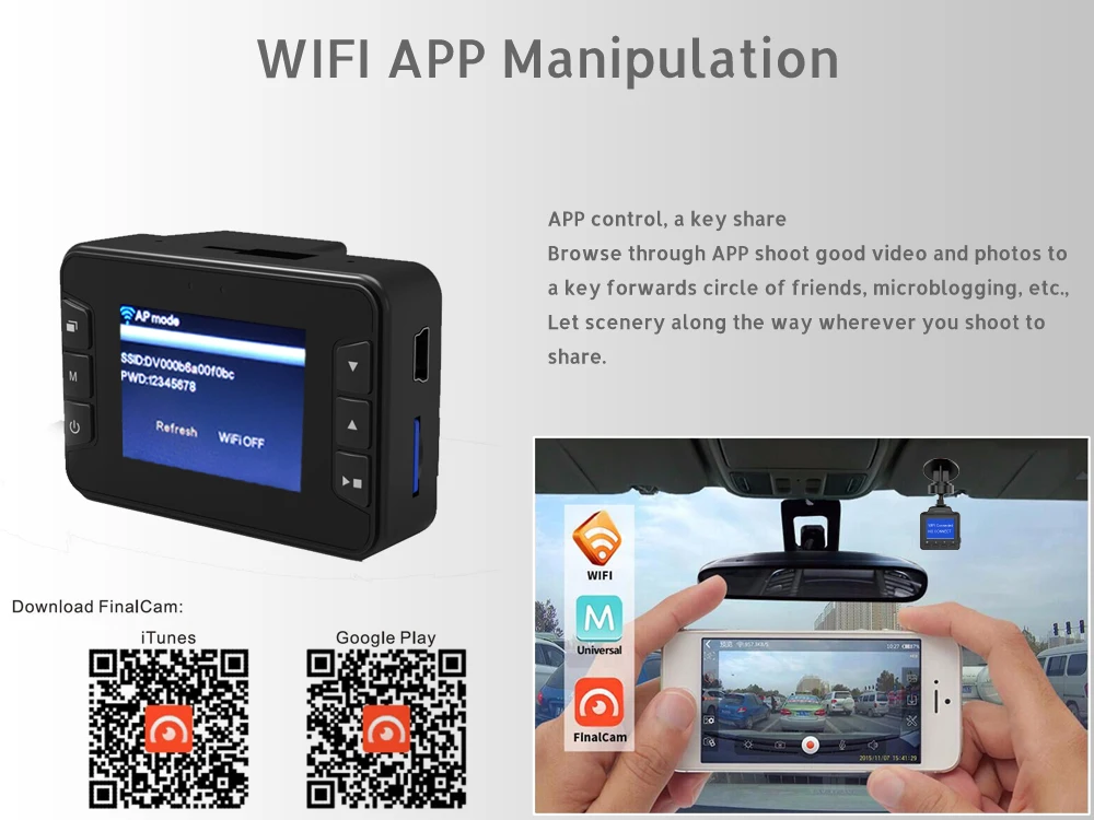 Conkim новая Автомобильная камера wifi gps Novatek 96658 IMX323 CMOS 1080P Full HD Автомобильный видеорегистратор gps регистратор Авто рекордер 145 градусов широкий угол