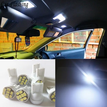 

Car Flashing 500pcs/lot white led T10 8 smd 8 leds 8SMD led 194 168 192 W5W 3020smd super bright Auto led car lighting wedge