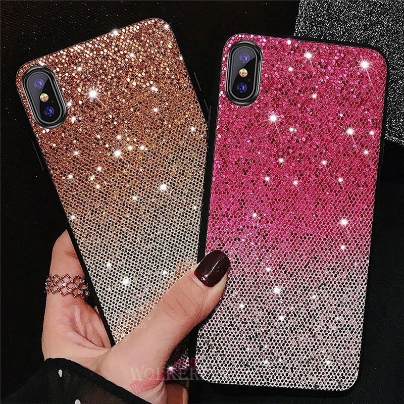 

Bling Rainbow Silicone Case For Xiaomi Redmi Note 6 Pro Soft TPU Glitter Case For Mi 8 SE A2 Lite A1 6X 5X Redmi 5 Plus 5A S2 F1