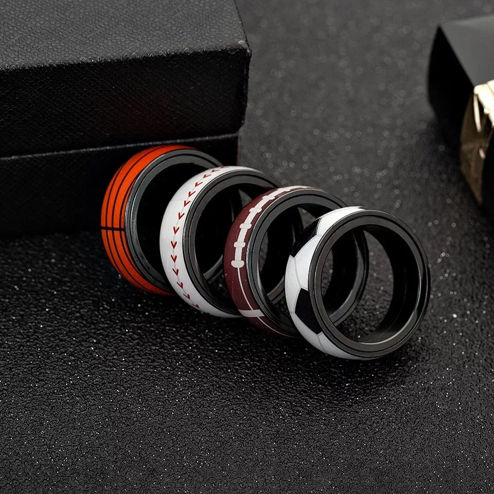 Women-Man-Ring-Football-Basketball-Baseball-Titanium-Stainless-Steel-Rotatable-Finger-Sports-Ring-Jewelry (2)