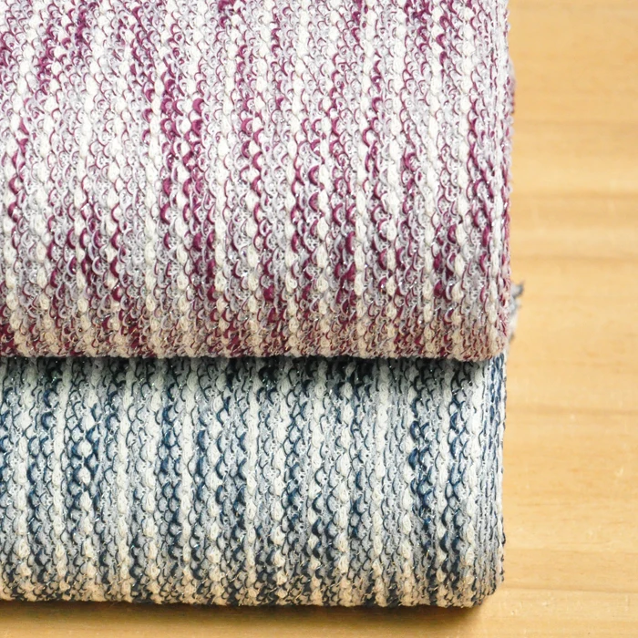 

free ship stripe with shining line weaved tweed fabric 160cm wide by half meter