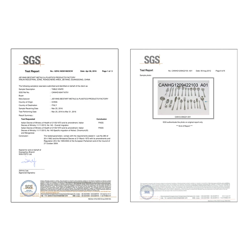 SGS certification