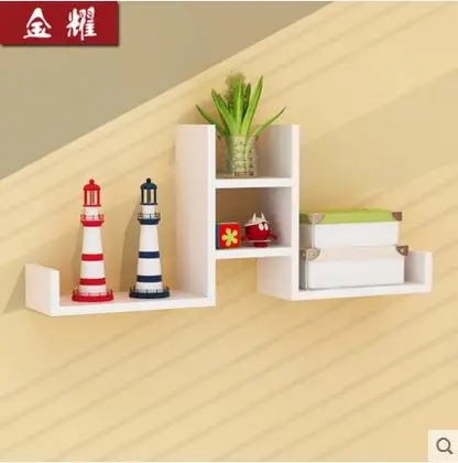 

Wall living room a word partition shelf wall hang the bookshelf decoration to avoid punching