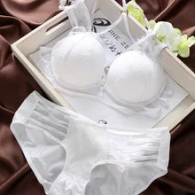 Мода г. Элитный бренд пикантные Кружевные бретельки бюстгальтера Push Up Bra Sweet Girl Для женщин нижнее белье бюстгальтер и трусики наборы
